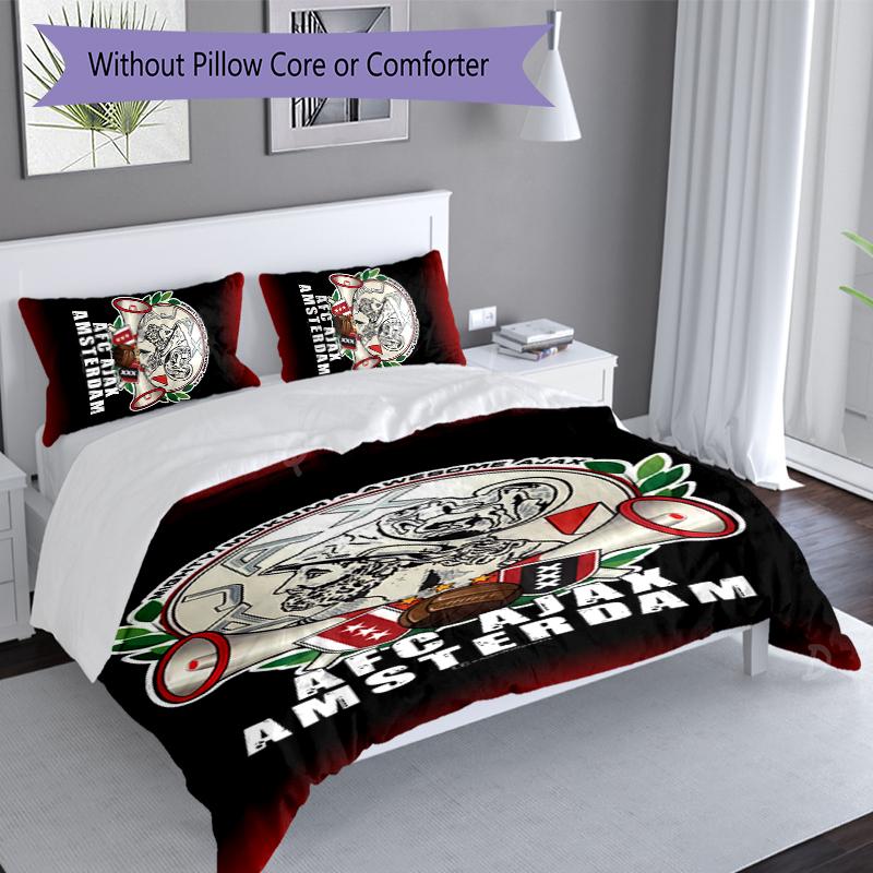 3pcs AFC Ajax Duvet Cover Set, Includes 1 Duvet Cover and 2 Pillowcases,Skin-Friendly&Comfortable Fabric,Suitable Bedding Sets