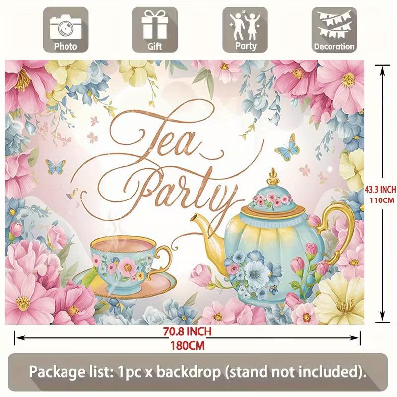 2D Japanese Cherry Blossom Tapestry, Temple & Garden Backdrop