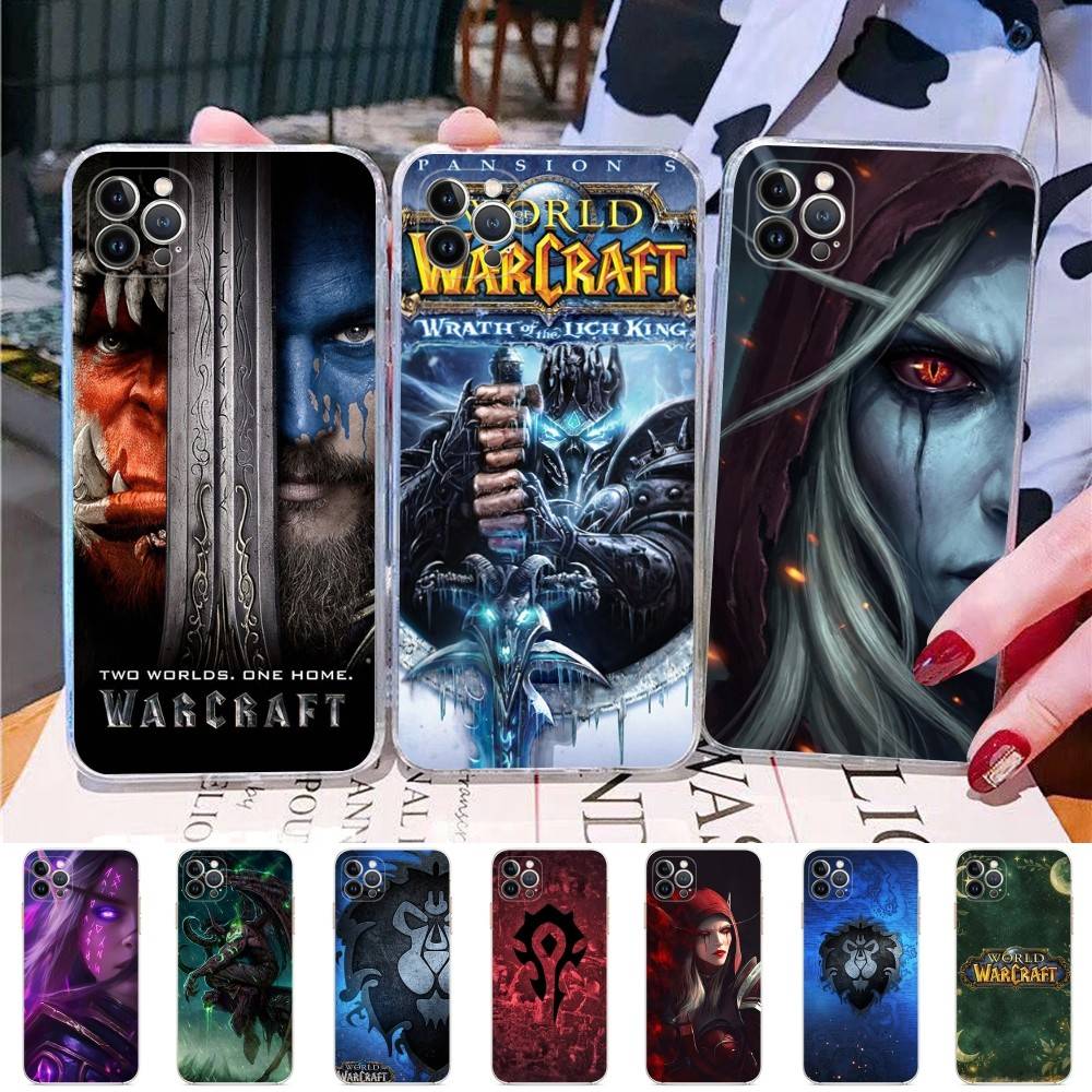 W-World Of W-Warcraft Игра Ретро Чехол Для Телефона IPhone 16 15 Promax IPhone 14 11 12 Высококачественный 13 Pro Силиконовый