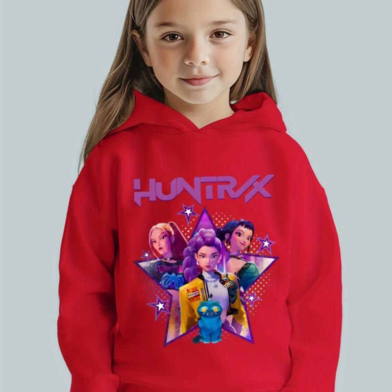 K-Pop Охотники на демонов Детские толстовки Одежда для девочек Детский фильм Новая толстовка Пуловер с длинным рукавом K-Pop Охотники на демонов Повседневные топы