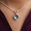 Sky Blue Topaz Gemstone 925 Sterling Silver Jewelry Handmade Pendant 0.93'' Gift PP-62-9