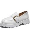 Fashion Genuine Leather Summer Shoes Girls 33-42 Spring Shoes Women British Style New Thick-soled College Style Casual Loafers Fashion