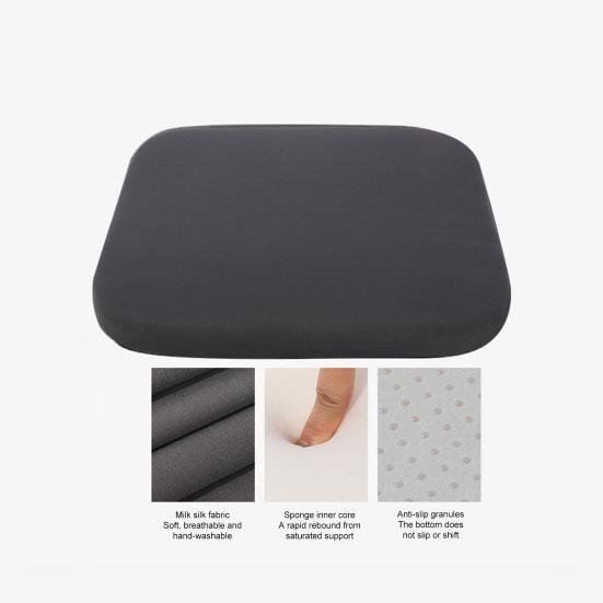 Подушка сиденья из пены с памятью Дышащая Медленно восстанавливающая форму Четыре сезона Нескользящая Моющаяся наволочка Эластичная Для автомобиля Дома Офисного кресла Квадратный коврик для сидения