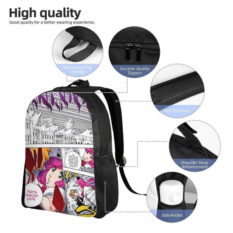 Meninas McAllon Anime Backpack Cartoon Travel Bags 3D Printed Casual Daypacks-SYS393 less