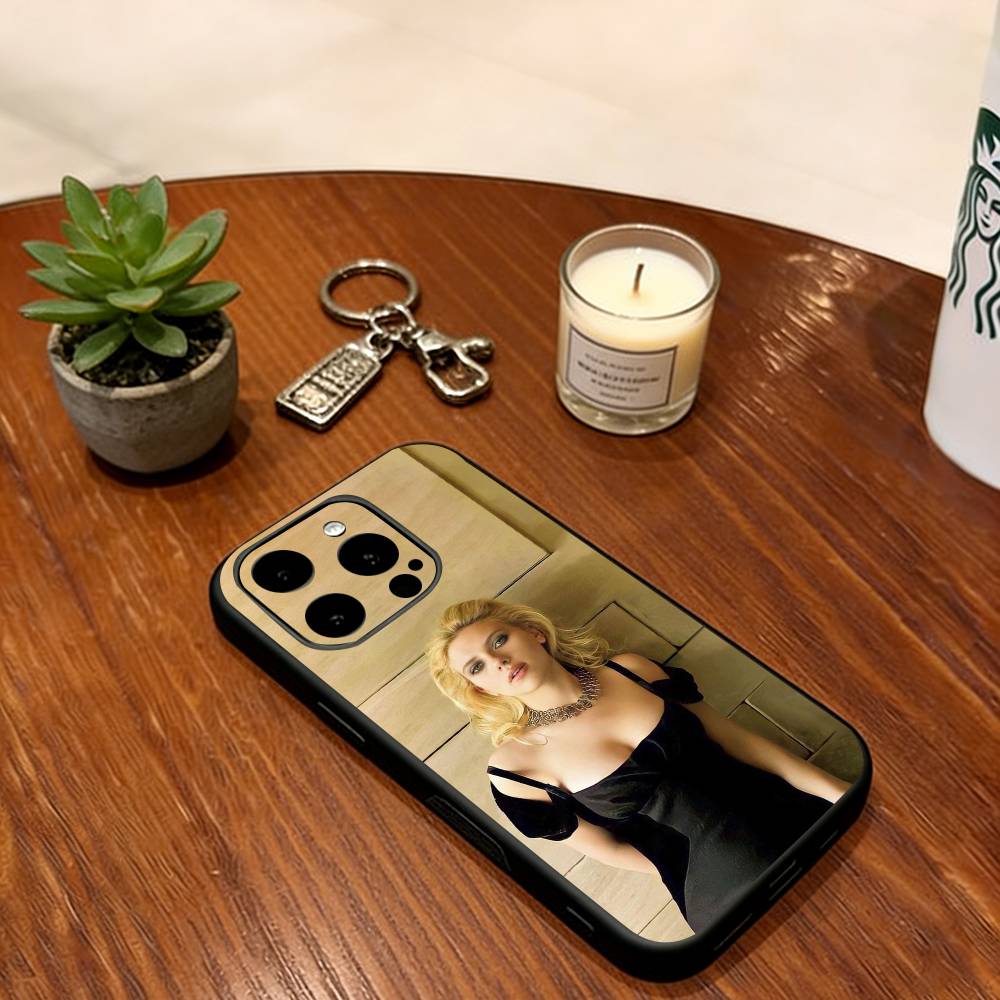 Scarlett Johansson Phone Case Soft Silicone black For IPhone 17 16 15 14 13 12 11 X XR Plus Pro Max Plus