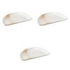 Set of 3 White Wisteria Plates X X Irregular Shape Ceramic Setomonohonpo 7.0 Half-Moon [21.4 12.7 1.9 Cm] Plates, Reinforced,