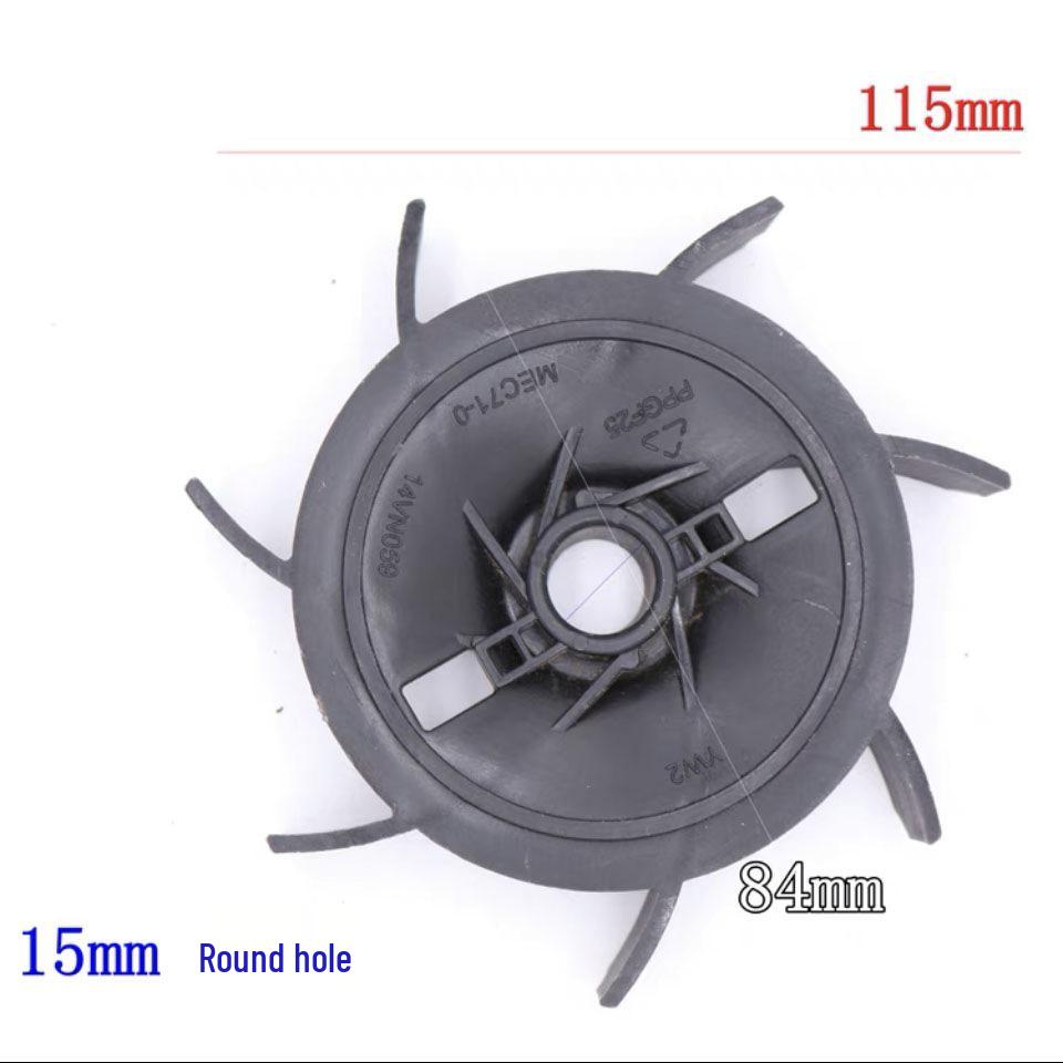 Single-Phase Motor Fan Plastic Water Pump Hoist with D and AOL Hole, 15/18/20/22 Round Hole Options, Cooling Fan Blade