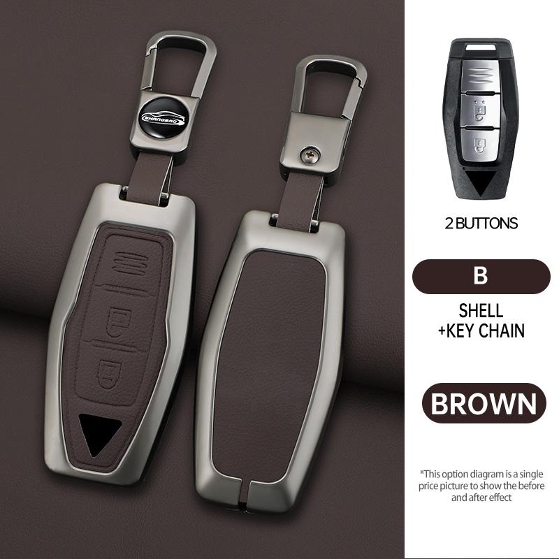 Car 2/3/4Buttons Key Case Cover Holder Chain For Mitsubishi Outlander 2022 2023 Car Interior Accessories