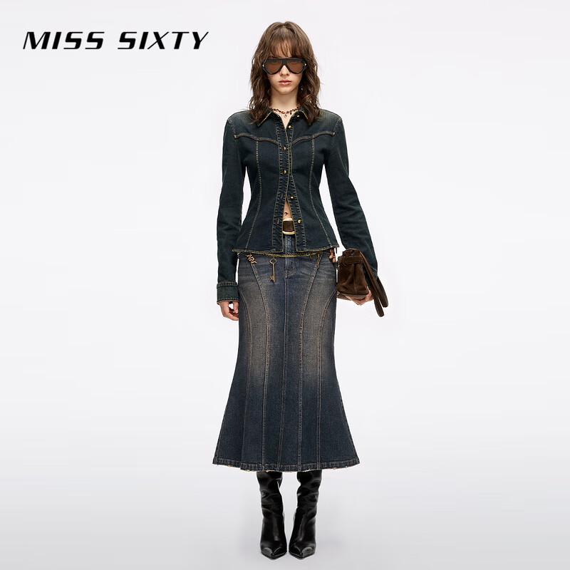 Miss Sixty Женская джинсовая рубашка ретро-стирки