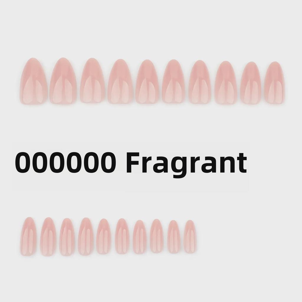 Роскошные накладные ногти телесно-розового цвета с 3D-бриллиантами и прозрачным ледяным бантом