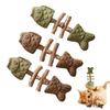 Натуральная жевательная игрушка для кошек Рыбная кость Игрушка с кошачьей мятой и мататаби Только для кошек Безопасные растительные ингредиенты