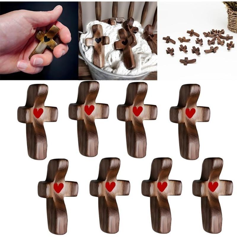 Деревянный крест ручной работы My Heart, Деревянный крест Fidget, Деревянный карманный крест, Карманные кресты оптом, Ручной деревянный крест, Карманный крест для снятия стресса