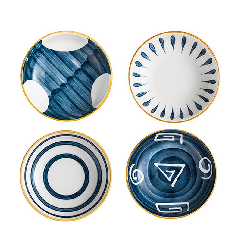 Кухонная керамическая тарелка, мини-тарелка с приправами, миска для уксуса, соуса, японская креативная посуда, домашняя тарелка, обеденная тарелка