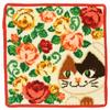 Blooming Anna Sui Chenille Handkerchief with Cat and Rose Design for Inches (White) Women, Approx. 9.7 (23 Cm), 000478-0003-02