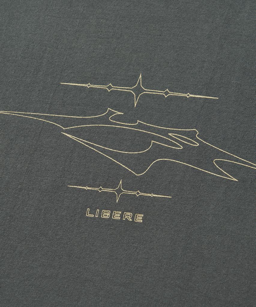 LIBERE Lr Logo T-Shirt / Charcoal