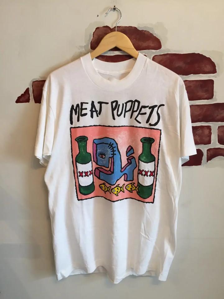 Футболка Meat Puppets Белая Хлопковая Унисекс Футболка Все размеры Футболка