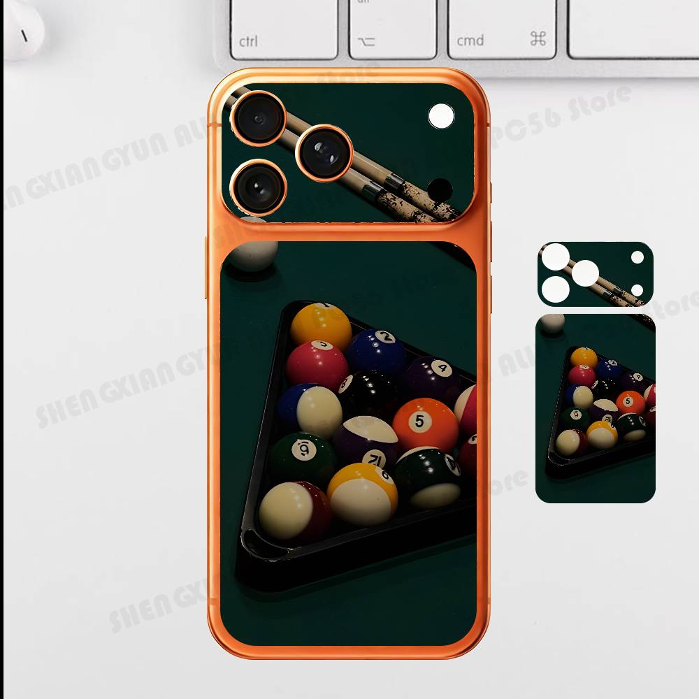 Sport Billiards Plain Decal Skin For IPhone17 Pro ProMax Back Film Cover Wrap Anti-scratch Durable Sticker