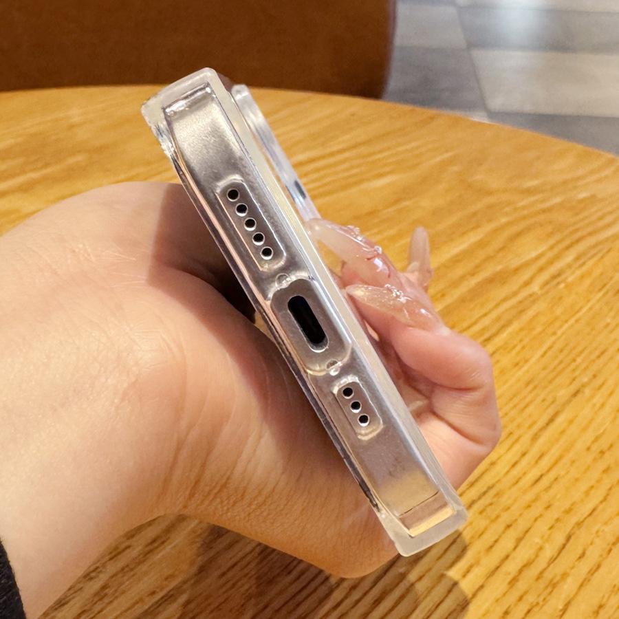 Креативный мультяшный милый не отстающий 14 Плюс 13 Про Макс 12 11 прямоугольный прямолинейный 15 прозрачный чехол для телефона для iphone 16 promax