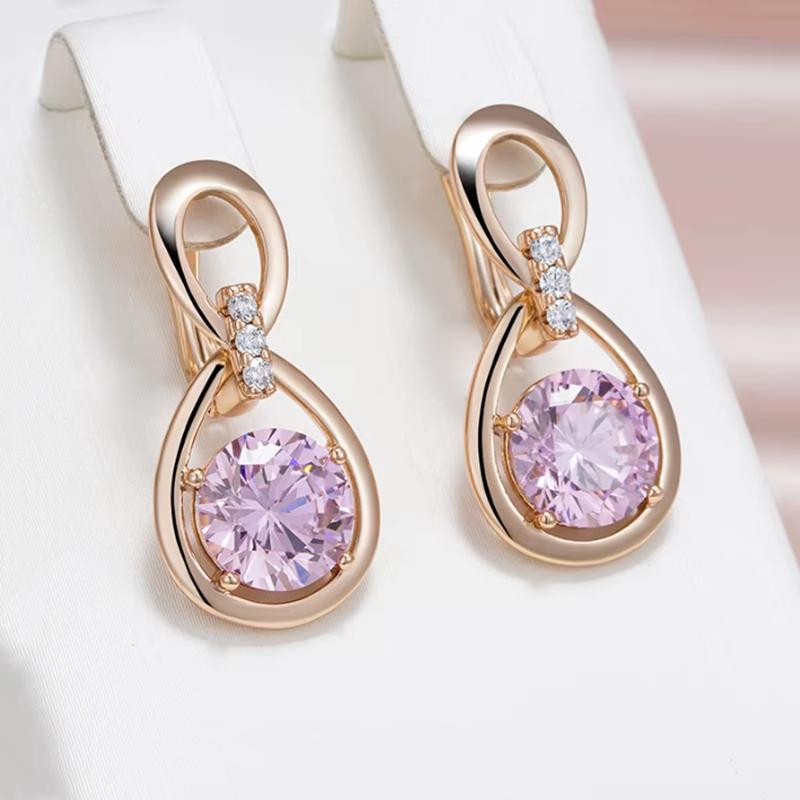 1 пара необычных сережек-капель из радужного циркония для женщин, роскошные ювелирные изделия золотого цвета, модный подарок