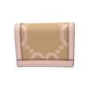 Gucci Ophidia Gold Tone Accessories Classic GG Pattern Print Canvas and Leather Wallet Women's Beige/Pink