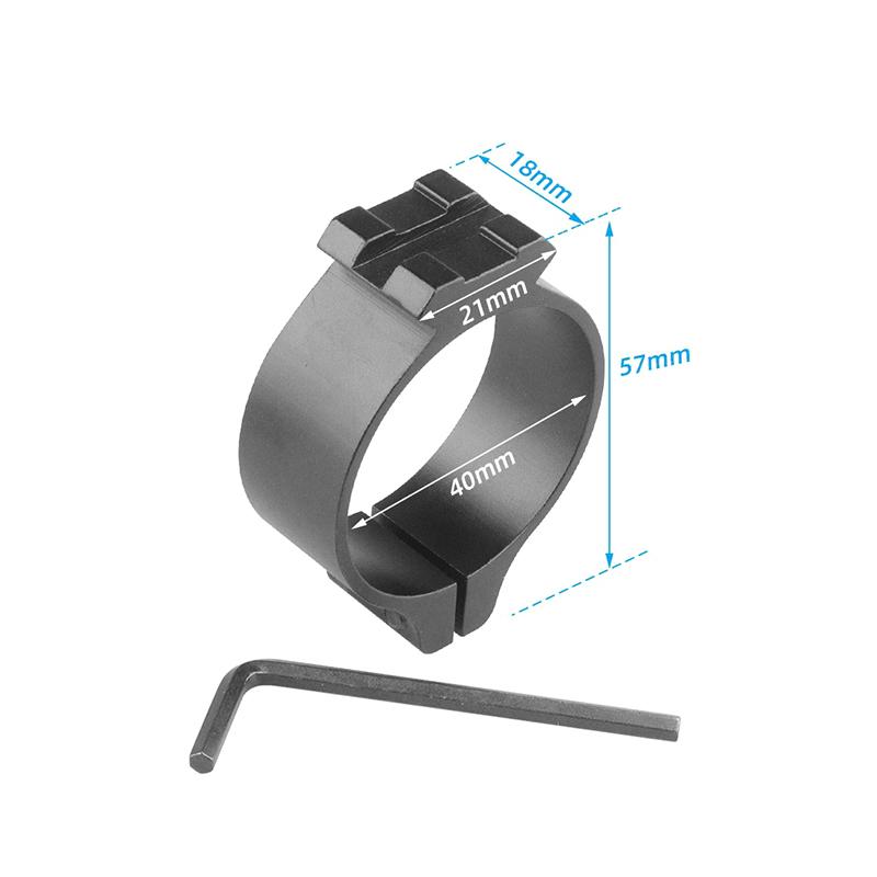 55Mm High Aluminum Alloy Fixture 21Mm Rail Flashlight Fixture Scope Tube Clamp Flashlight Accessories 30Mm Clamp Ring Fixture