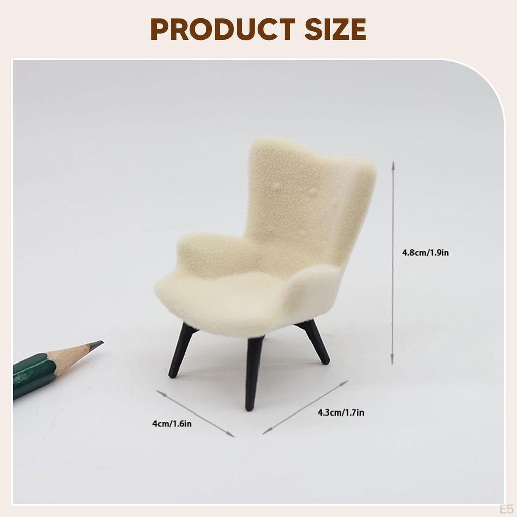 Dollhouse Furniture Doll House Accessory Mini Sofa Chair Model Decorative Collectible Display Kids