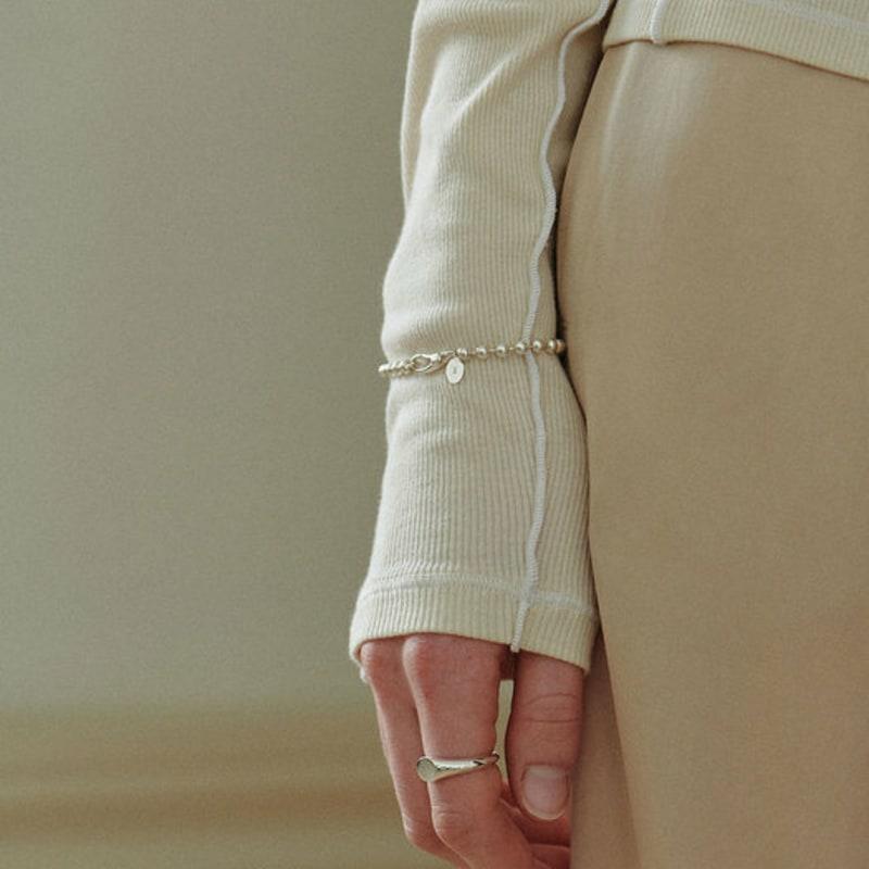 green [925 silver] Eight.silver.69 / gross rope bracelet