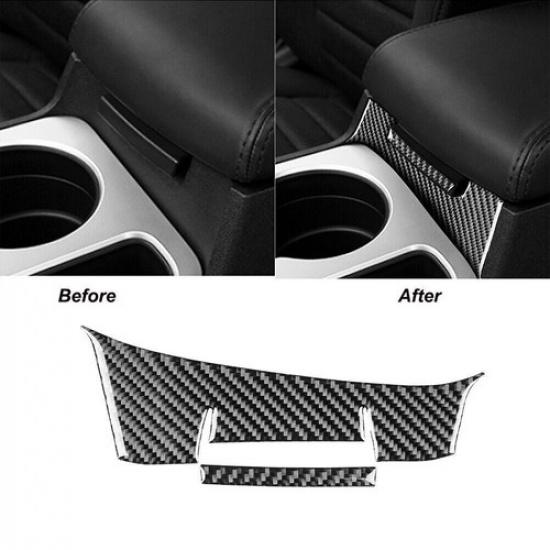 For Dodge Challenger 08-14 Carbon Fiber Interior Front Armrest Panel Cover Trim