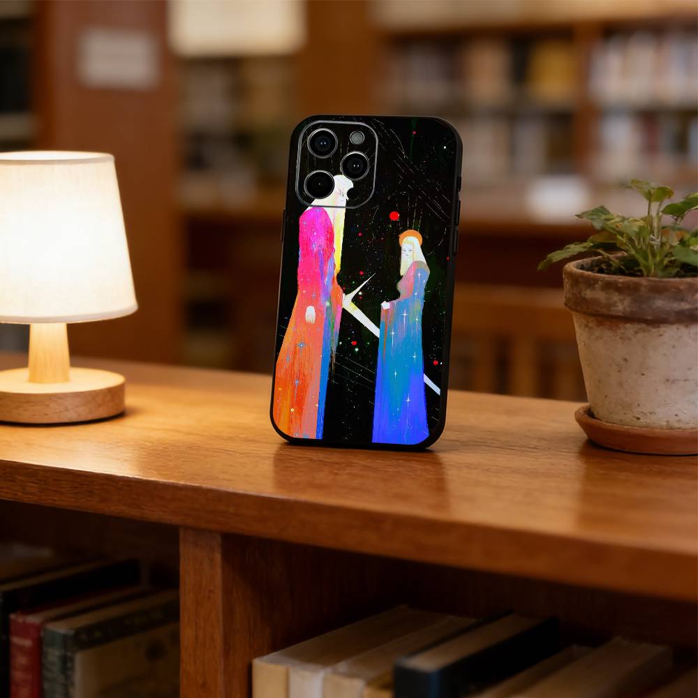 Dark Art Style Phone Case For iPhone 17,16,15,14,13,12,11 Plus,Pro Max,XS,Soft Silicone Black Cover