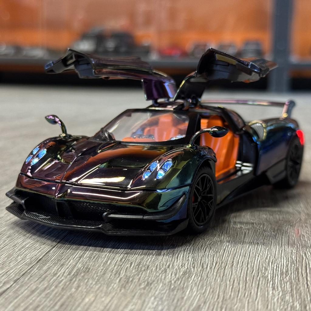 1:24 Pagani Huayra Dinastia BC Суперкар Сплав Гальваника Модель Спортивного Автомобиля Металл Автомобили Модель Гоночной Машины на Трассе Звук Свет