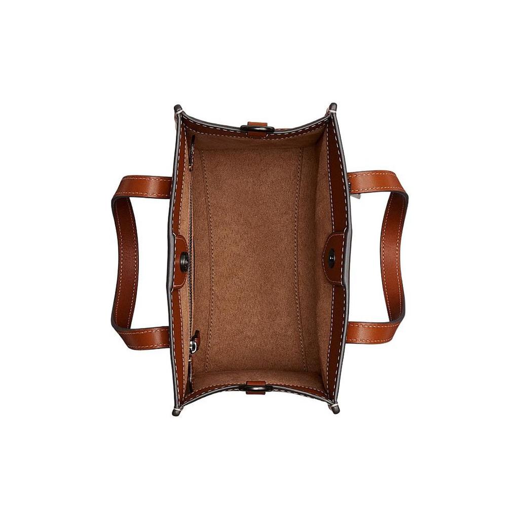 Coach Field 22 Classic Horse And Carriage Magnetic Snap Canvas And Leather Tote Bag Women Tote Bags Brown CM708-V5W9N