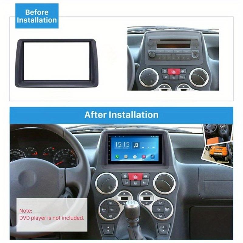 Рамка для автомагнитолы Подходит для Fiat Panda 2003-2012 автомагнитолы 2din Панель стереосистемы Установочный комплект для приборной панели Рамка Панель