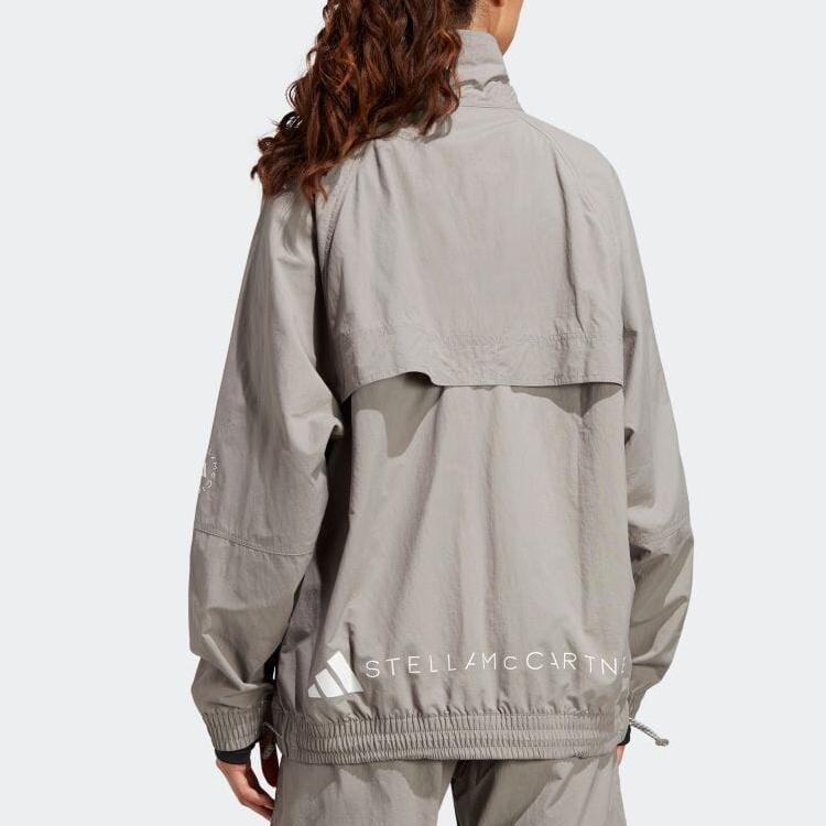 adidas Однотонная вязаная спортивная куртка на молнии для совместной работы X Stella McCartney, женские куртки голубовато-серого цвета HR9178