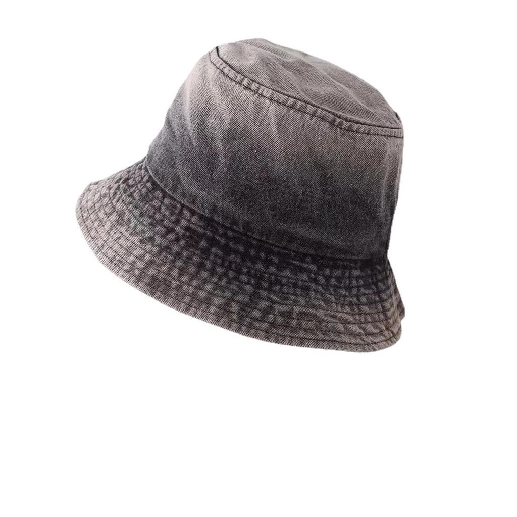 Джинсовая шляпа-ведро 2025 года, новая контрастная потертая шляпа в стиле ретро, женская шляпа для защиты от солнца на весну и лето