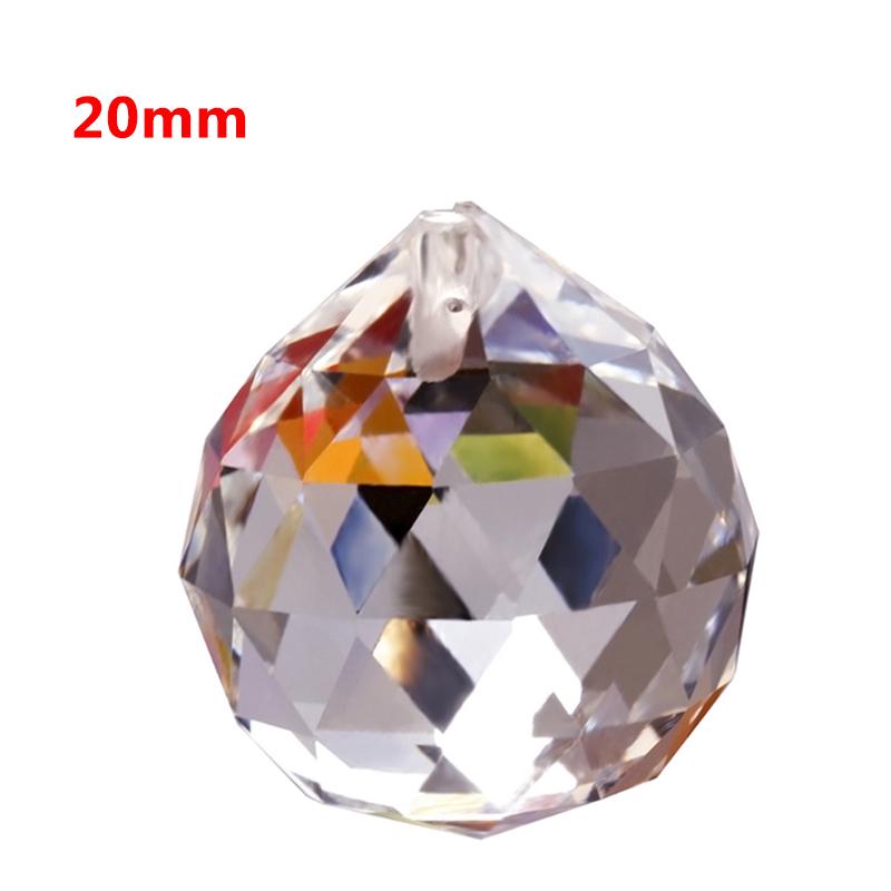 Шаровая серия, прозрачная подвесная призма, кристалл, 5 размеров, граненая, фэн-шуй, ловец солнца, ручная работа