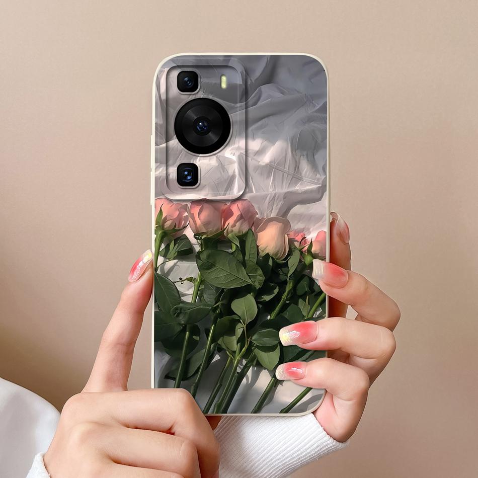 For Huawei P60 Pro Art Phone Case Cute Design Soft Liquid Silicone Back Cover For HuaweiP60 P 60 Anti Drop Durable Bumper Funda