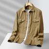 Summer Thin Long-sleeved Shirt for Men Pure Cotton Loose Casual Top Coat New Work Shirt