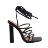No Doubt Womens/Ladies Strappy Leather High Heels
