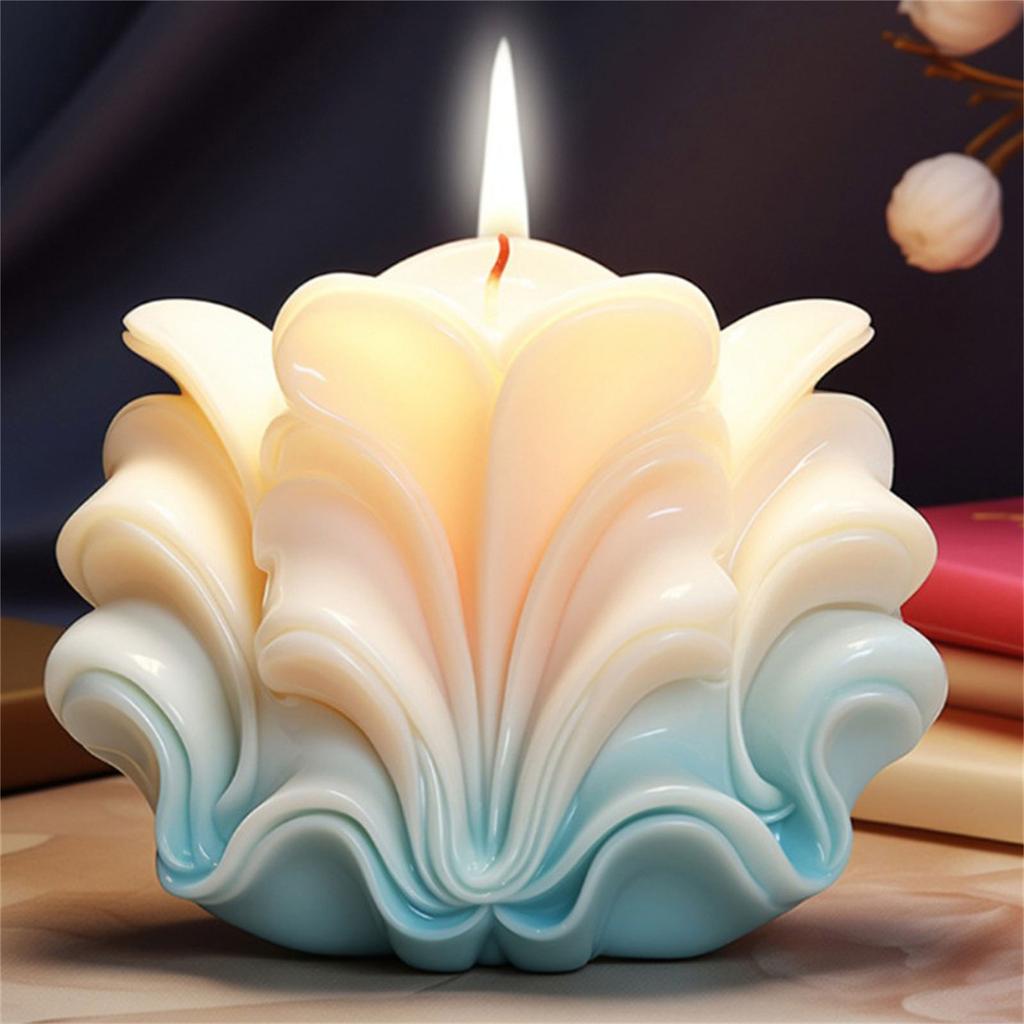 Conch Textured Candle Mold 3D Conch Candle Mold for DIY Candle Gypsum Ornaments Home Decorations Epoxy Resin Casting