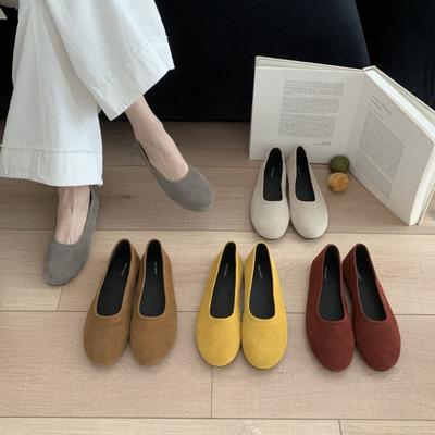 2025 новая осень французский темперамент с юбкой мелкий вырез для работы вечерние туфли-лодочки балетки