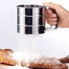 Handheld Steel Flour Sieve Hand-pressed Semi-automatic Cup Flour Small Tool Kitchen Baking Sieve Accessories for Kitchen