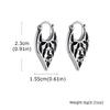 Punk Men's Carved Hoop Earring,Anti Allergy Stainless Steel Huggies Hoop Earrings,Vintage Male Earring Jewelry Gift