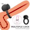Male Vibrating Ring USB Charging 10 Frequency Black Elastic Design Long-lasting Enhance Happiness Silicone Vibrating Penis Lock Ring for Couple