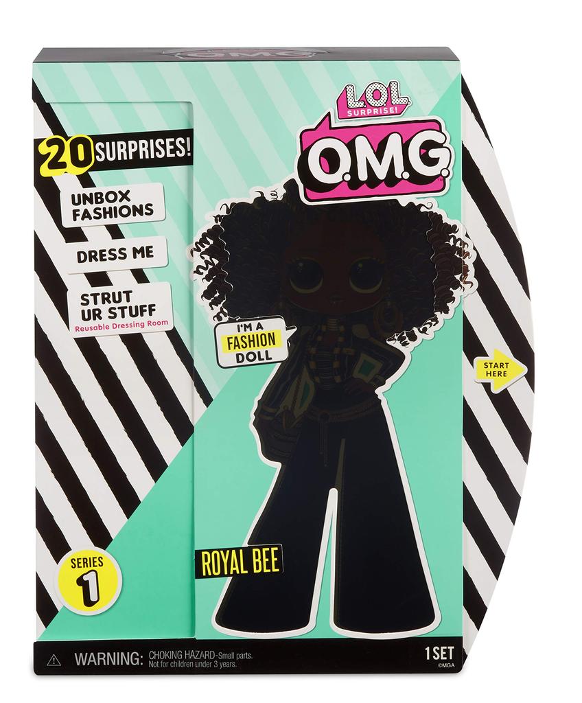Royal Bee Fashion Doll with 20 Surprises L.O.L. Surprises! O.M.G.