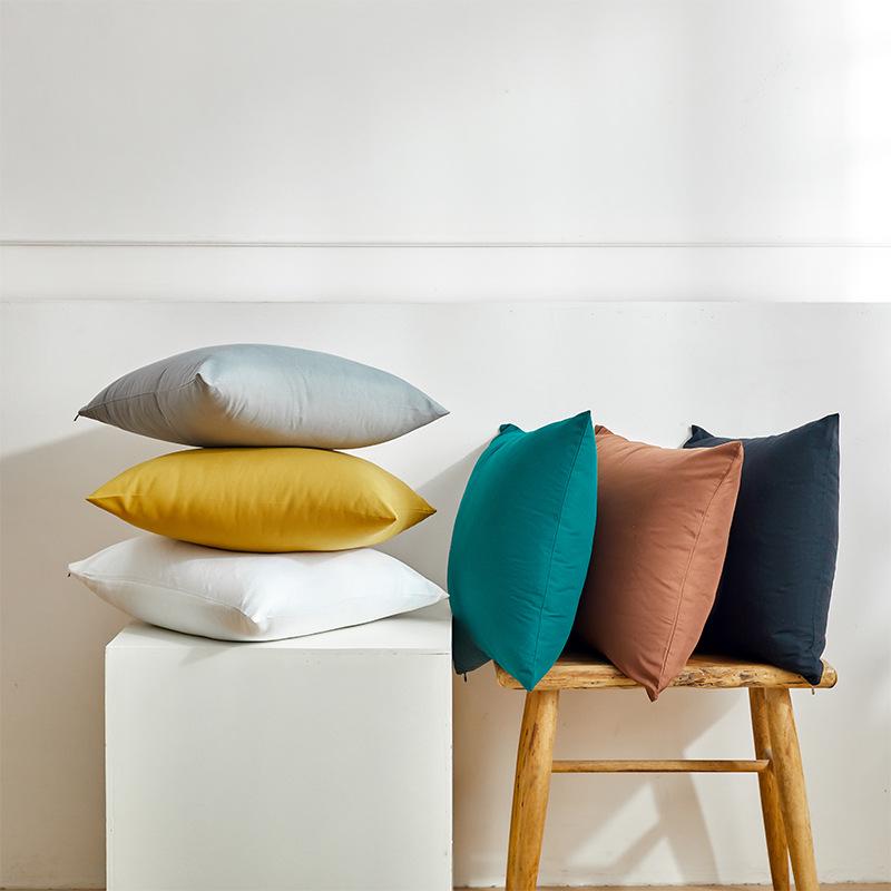 Однотонный отшлифованный чехол для подушки для диванов и гостиных