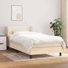 3126050 vidaXL Divan Bed and Mattress Cream 90x190 Cm Fabric