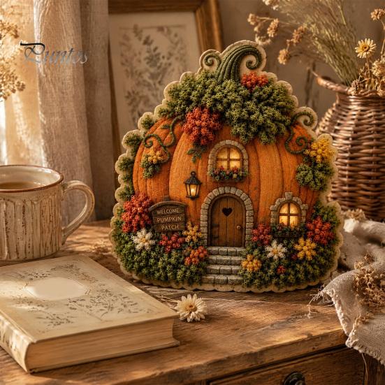 Сказочный Домик DIY Набор для Творчества 3D Тематический Тканевый Пробивной Игла для Новичков и Взрослых, Полный Набор для Создания Миниатюрной Деревни, Вышивальный Набор, Легкий