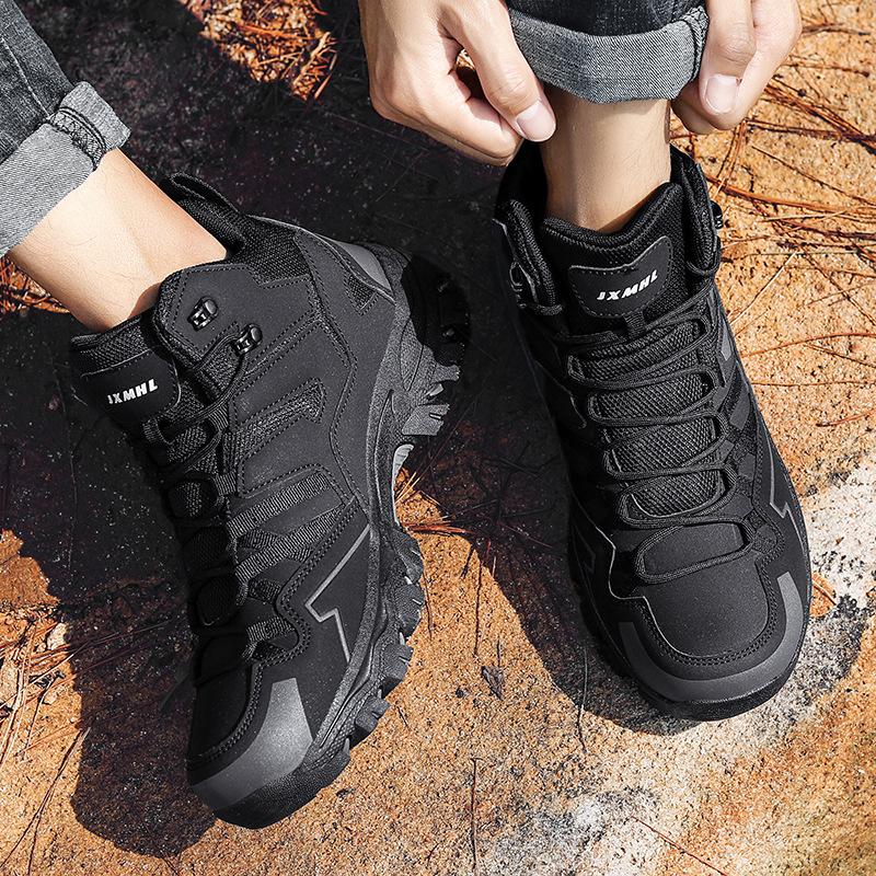 Большой размер высокие кроссовки для хайкинга дышащие дорожные кроссовки для хайкинга нескользящие и износостойкие обувь для активного отдыха