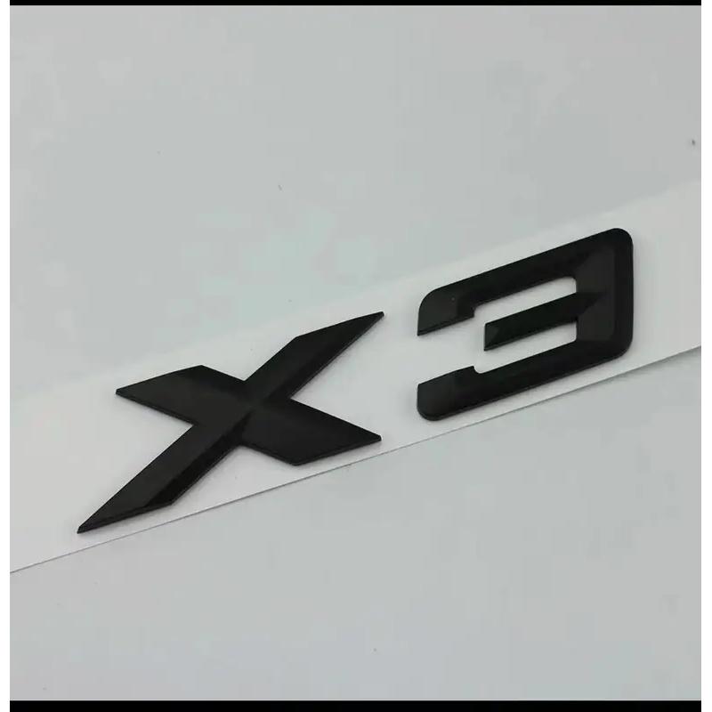 3D ABS Black Chrome Car Letters Rear Trunk Badge X3 Logo For BMW X3 F25 Sticker Emblem X3 E83 F25 G01 Lettering Accessories ua2