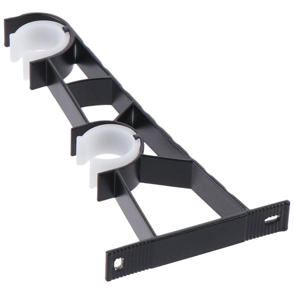 Черные держатели для карнизов для штор из алюминиевого сплава, настенные вешалки для штор, ванная комната